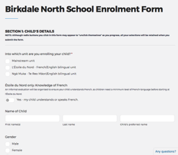 Birkdale North School Enrolment Form